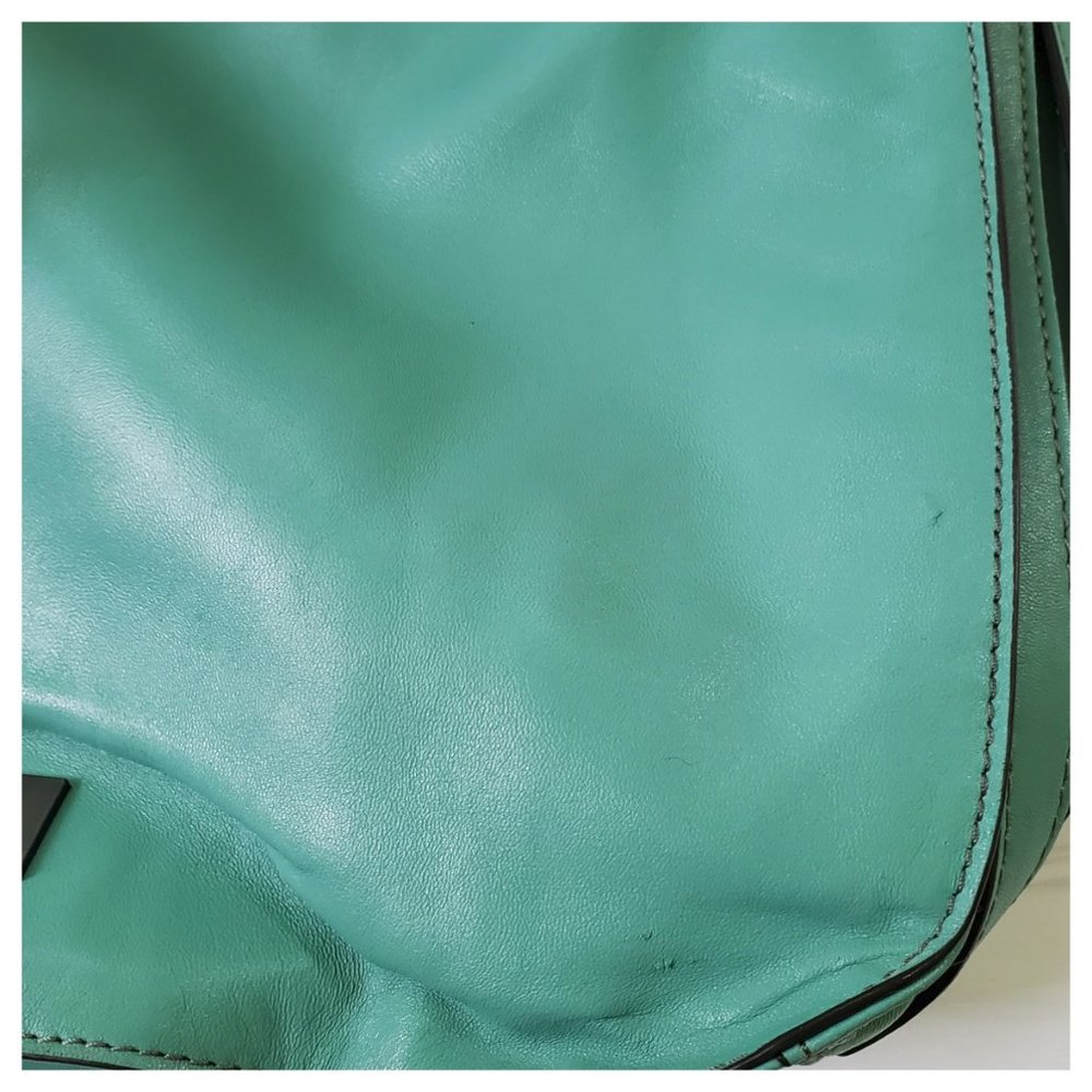 NWT Kooba Leroy Leather Cross Body Bag in Sea Glass blue teal - Picture 9 of 16